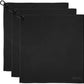 Pocket-Sized Sweat Towels - The Original Sweat Absorbing Handkerchiefs - Quick-Dry Microfiber Sweat Rags for Face, Hands, & Body - Men & Women - Gym, Sports, and Work (Black: Large Size, 3 Pack)