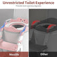 Potty Training Seat, Upgrade 2 in 1 Potty Training Toilet for Toddler, Toddler Toilet Seat for Boys Girls with Splash Guard, Anti-Slip Pad and Step Stool (Pink)