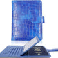 Melsbrinna Rfid Passport Holder for Travel women/Men, Cute Passport Wallet Rfid Blocking Card Slots, Rfid Passport Cover/CaseTravel Wallet, Passport Book Holder (1, Blue3)
