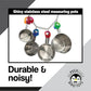 1410 Stainless Pot Delight from Parrots Cockatiels Conures Budgies Macaws Lovebirds African Greys Parrot Toys Stainless Foraging Chew Treat Noise-Making Fun Sensory Enrichment.