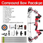 Youth Compound Bow Set 15-45 Lbs for Teens and Beginner, Package with Archery Hunting Equipment, Max Speed 260fps, Adjustable, Right Hand