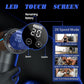 Percussion Massage Gun, Electric Handheld Muscle Back Massager, Deep Tissue Back Massage for Athletes for Pain Relief with 20 Speeds & LED Screen with Carry Case, Gift for Men/Women, Silver