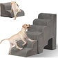 Dog Stairs for High Beds 25-30 inches Tall, 6-Step Dog Steps for High Bed for Doggies/Kitties, 30D Foam Pet Stairs Steps for Small Dogs, Dog Ramp/Ladder for Old Dogs/Cats, Grey