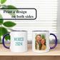 Personalized Coffee Mug, Custom Photo Caricature Gift, Funny Customized Coffee Gift for Men & Women, Custom Mugs with Pictures, Navy 11oz Father's Day Mug