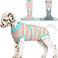 FUAMEY Recovery Suit for Dogs After Surgery,Soft Breathable Dog Bodysuit E-Collar & Cone Alternative Surgical Suit,Male Female Dog Neuter Spay Suits Anti Licking Wounds Onesie Mint Green Stripes S