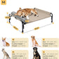 Veehoo Medium Elevated Dog Bed, Outdoor Raised Dog Cot Hammock Bed with One-Sided Removable Headrest Bolster, Cooling Breathable Washable Teslin Mesh, Off Ground, Anti-Slip, M, CWC2204BCP