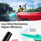 Abahub Adjustable Kayak Paddle 210-230 cm/ 230-250 cm Floating Kayaking Oars Boating Oars Canoeing Oars Black