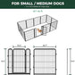 FXW Homeplus Unleashed Indoor Dog Playpen - Stress-Free and Safe Play, Heavy Duty 32 Inch 12 Panels Dog Pen for Small and Medium Dogs, Black│Patented