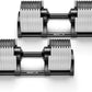 NÜOBELL® Adjustable Dumbbell Set, 5-50 LB or 5-80 LB, Easy Twist 2024-25 Model, All-In-One Weights Set (Pair) for Home, Original Manufacturer