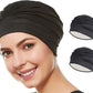 BEEMO Swim Caps for Women Swimming Turban Polyester Latex Lined Pleated for Ladies