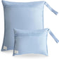 mushie Water Resistant Wet Bags | Large & Small Reusable Storage Bag for Baby Items and Travel | Zippered Pockets with Handle | Machine Washable, Set of 2 (Tradewinds)