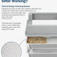 Stainless Steel Sifting Litter Box with Lid, Metal Litter Pan with Scoop for Big Cats Multi Cat, Extra Large Cats Litterbox Odor Control Easy Clean (24 * 16 * 12inch-with Enclosure, X-Large)