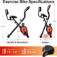 Foldable Exercise Bike, Low Noise Stationary Bikes for Home, Compact Indoor Cycling Bike with Adjustable Magnetic Resistance, 300lbs Capacity 6.6lbs Flywheel Workout Bike