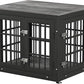 26 Inch Heavy Duty Dog Crate Furniture for Small Dogs, Decorative Pet House End Table, Wooden Cage Kennel Furniture Indoor, Gray