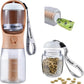 Dog Water Bottle with Food Container & Poop Bag Holder, Travel Water Bowl, Portable Pet Dispenser, Dog Stuff Accessories Items, Puppy Essentials Necessities for Yorkie Chihuahua Walking Hiking