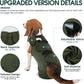 Kuoser Dog Surgery Recovery Suit, Thigh Wound Protective Sleeve for Dogs, Dog Recovery Sleeve for Female Male Dogs, Pet Surgical Suit for Spay Neuter, Dog Onesie After Surgery, Green XXL