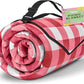 TigeJoy Extra Large Picnic Blanket Waterproof Foldable 80''x100'', Outdoor Picnic Mat Beach Blanket Sandproof for Park, Grass, Travel, Hiking, Camping Essentials, Gingham Picnic Blanket
