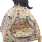2-in-1 Elevated Cat Tent Cat House, Quick Assembly and Disassembly, Portable Indoor/Outdoor Cute Cat Bed Cave-Butterfly and Flower