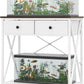 Fish Tank Stand 29 Gallon: Sturdy Aquarium Stand with Accessories Storage - Metal Fish Tank Table for 20-29 Gallon Reptile Breeder Turtle Terrarium - 30.7"x16.5" Weight Capacity 330 lbs