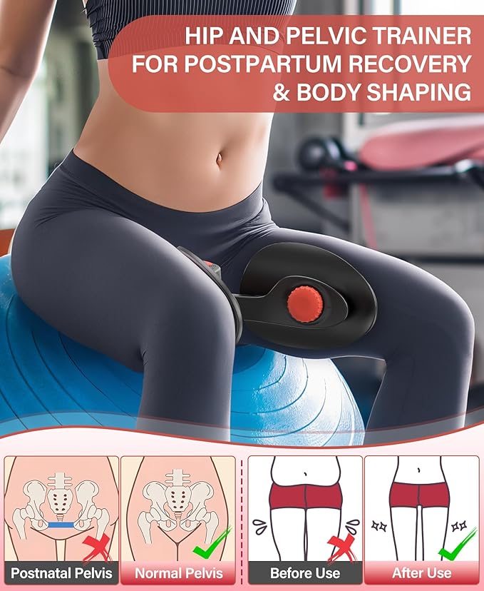 Hip Trainer Kegel Exerciser, Pelvic Floor Trainer, Kegel Trainer for Postpartum Rehabilitation, Trimmer Inner Thigh, Thigh Toner Workout