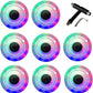 FREEDARE Roller Skate Wheels 54mm/58mm and Bearings Indoor Outdoor Luminous Light Up 83A with T Tools for Double Row Skating and Skateboard (8 Pack)