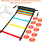Agility Ladder Speed Training Equipment, 9 Rung 13FT Sports Agility Ladders Set Workout Ladder with 10 Disc Cones for Soccer, Speed, Football Fitness Feet Training
