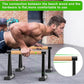 Dolibest Push Up Bar, 12'' High Parallettes Bars with 8 Rubber Feet & Comfortable Handle, Dip Bars with Stable Triangle Base for Calisthenics, Handstand, Gym & Home Exercise, Easy Assembly (600LB)