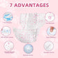 Disposable Dog Diapers Female 90 Count Puppy Diapers Female (Waist 11-18 in M) Super Absorbent Small Doggie Diapers for Heat Excitable Urination or Incontinence - Pink