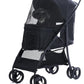 Sunny Sonny Foldable Jogger Pet Stroller with Weather Cover Storage Basket Pet Travel Carrier for S/M Dogs Cats up to 33lbs (Black)