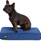 K9 Ballistics Tough Rip-Stop Orthopedic Rectangle Dog Bed Removable Washable Cover, Solid Orthopedic Foam for Size S Dogs 24"x18", Blue Quartz