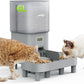 Automatic Cat Feeder for Pets, Programmable Meal Dispenser, for Timed Meals for Up to Cats & Dogs Including Dual Power Supply, and Capacity for 4 Meals Daily