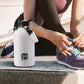 Insulated Water Bottle | Thickened Stainless Steel Vacuum Metal | Portable Sports Half Gallon Large Water Jug for Gym and Hiking with Straw, Carrier Bag, Handle Strap | BPA-Free 64 oz