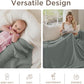 Threadmill Summer Muslin King Blanket | Lightweight Blanket for Bed or Couch | 4 Layer 100% Cotton Gauze | Soft, Breathable, and Cozy for All Seasons | Fits Cal King Size Bed | Scottish Grey