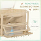 PawHut Wooden Large Hamster Cage Small Animal Exercise Play House 3 Tier with Tray, Seesaws, Water Bottle, Activity Center, Natural