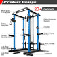 RitFit Multi-Function Squat Rack Power Cage PPC03 with Cable Crossover System, 1000LBS Capacity Power Rack and Packages with Optional Weight Bench, Barbell Weight Set, for Garage Workout & Home Gym