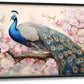 Quorin Peacock Large Wall Art Elegant Peacock Pictures Wall Decor Pink Flower Tree Canvas Print Painting Artwork for Bathroom Living Room Bedroom 60L x 30W