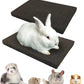 BNOSDM Rabbit Grinding Claw Pads 2 Pack Bunny Scratch Foot Pads Natural Hamster Lava Stone for Teeth Grinding Black Guinea Pig Scratching Board Chew Toy for Ferret Chinchilla Mouse