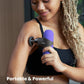 RENPHO Mini Thermal Massage Gun with Heat, Portable Deep Tissue Percussion Massager, Color Silicone Sleeves Travel Size with Carry Case, Purple