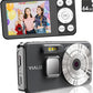 4K Digital Camera for Teens, FHD 64MP Digital Camera for Kids with 64GB SD Card, 18X Digital Zoom Cameras for Photography, Point and Shoot Video Camera for Kids, Black