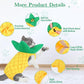 EMUST Cat Recovery Suit Female, Soft Cat Surgical Suit for Abdominal Wounds, Cute Kitten Shirt Clothes for Cats Anti Licking Full Bodysuit for Kittens 4-8lb, Yellow, M