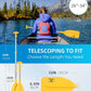OCEANBROAD Telescoping Emergency Paddle 21''-42''（Assembling Required）/26''-54'' Aluminium Shaft for Kayaking Boating Canoeing River Tubing