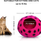 Woolygon Premium Felt Cat Cave Bed - Polka Dot Series - Wool Kitty Beds Handcrafted Kitten Caves Bed for Indoor Cats - Eco-Friendly Merino Wool, Foldable Cat Hideaway Cat Houses (Pink/Black Dots)