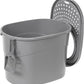 Amazon Basics Large Cat Litter Box with High Sides, Top Entry, Includes Scoop, 20.5 x 14.75 x 14.38 inches, Grey