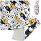 Cat Grooming Wrap, Cat Wrap Self-Adherent, Anti-Scratch Anti-Bite, Anti-Escape Grooming Bag for Cats Nail Clipping, Ear Cleaning, and Teeth Brushing (19.7 × 19.7" Paw Prints)