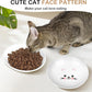 TRUVIC 4 Pack Ceramic Cat Food Bowls, 5.9 Inch Ceramic Cat Dishes Set for Indoor Cats and Small Dogs, Anti Whisker Fatigue Kitten Bowls, Wide Shallow Kitten Plates for Food and Water (Cute Face)