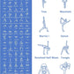 Instructional Travel Yoga Mat with 75 Poses & Exercises - Non-slip Exercise Mat for Home Workout, Includes Carrying Bag - Perfect for Beginners, 68"x24"x0.25"