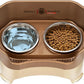 Neater Pet Brands Neater Feeder Deluxe Mess Proof Dog Bowls Elevated for Large Dogs Over 40 lbs, Made in USA, No Spill Raised Dog Food Bowl Stand Feeding Station, Food and Water Bowl Set, Bronze