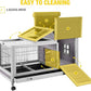 AIVITUVIN Rabbit Hutch Indoor with Wire Rabbit Cage Outdoor Bunny Cage with Run Guinea Pig Cage Leakproof Pull Out Tray