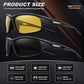 Polarized Sports Sunglasses for Men 100% UV Protection Wrap Around Unbreakable Sun Glasses for Fishing Driving