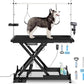 Electric Pet Grooming Table for Large Dogs - Professional Heavy Duty Height Adjustable Pet Grooming Station with Anti Slip Tabletop, Two Nooses & Tool Organizer, Maximum Capacity Up to 250 lbs Black